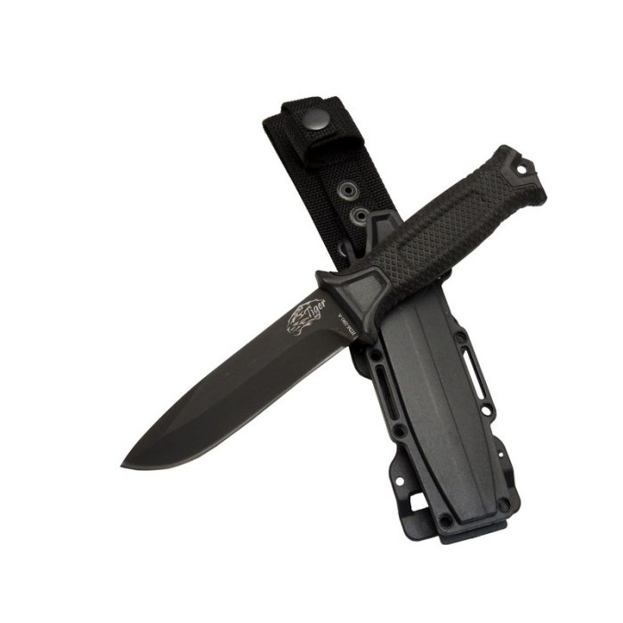 Columbia Tiger Tactical HTM 1041 A Siyah Outdoor / Survival Bıçak 27cm - Kauçuk Sap, Kılıflı, Kutulu