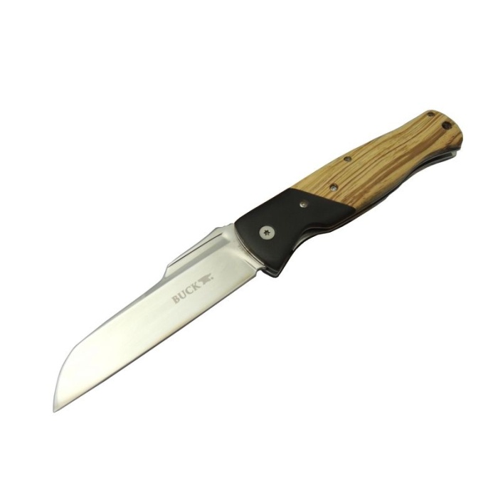 Buck Knives BK-016ZBR Kamp Çakı 23 cm - Ahşap Saplı, Kılıflı, Kutulu, Kemerllikli