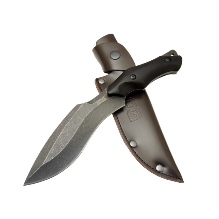 Sog Vaquita Kukri 807B BK Eskitme Outdoor Bıçak 27cm - Ahşap Sap, Deri Kılıf