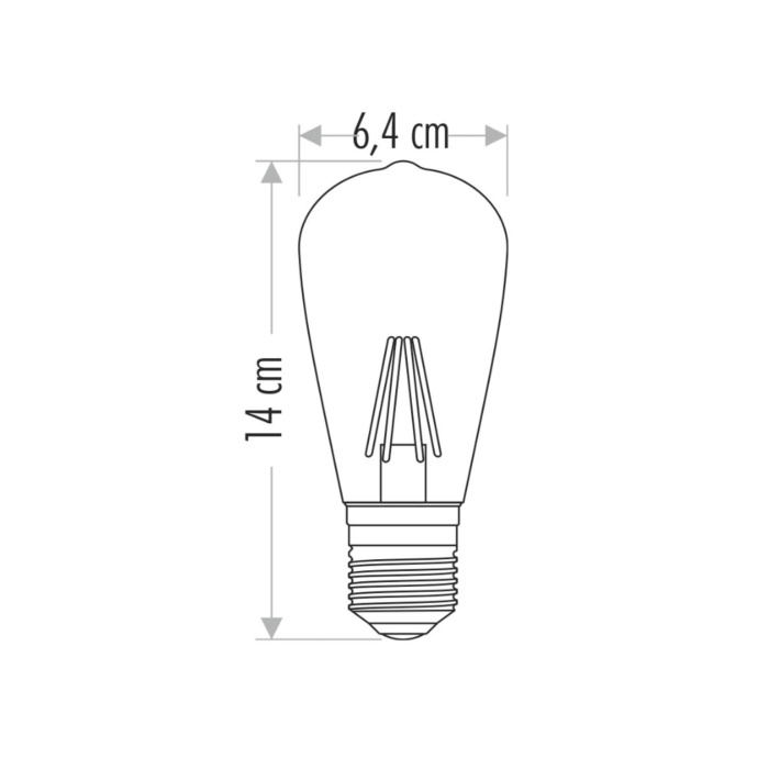 Ct-4284 6w E27 Duylu Rustik Led Ampul Amber