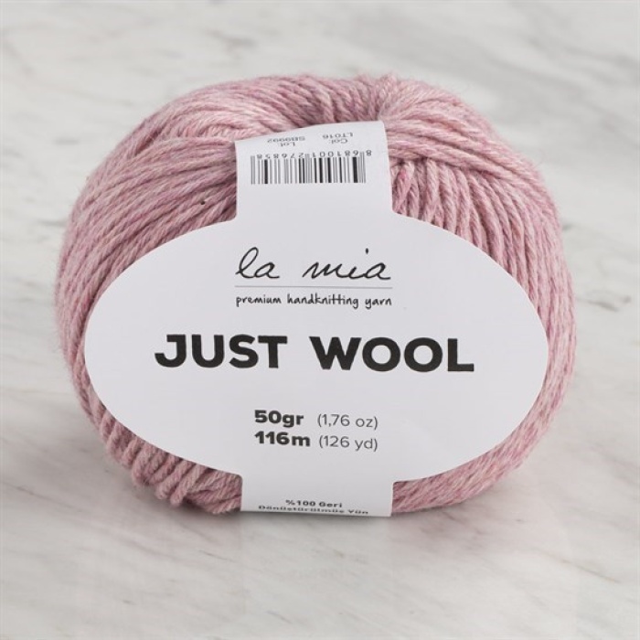 La Mia Just Wool Pembe El Örgü İpi - LT016 - 34010