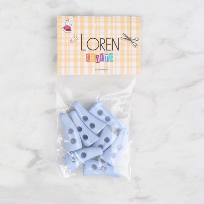 Loren Crafts 8 li açık mavi çoban düğme - 128