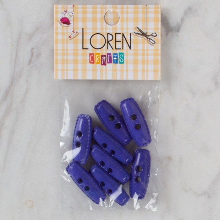 Loren Crafts saks mavi 8 li çoban düğmesi - 88