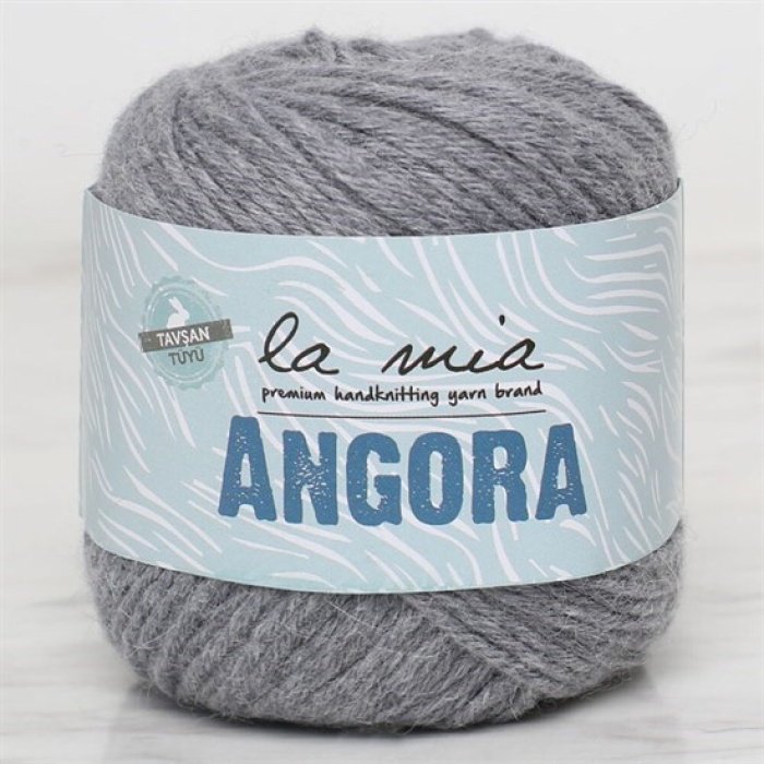 La Mia Angora 50gr Gri El Örgü İpi - L134 - 33809