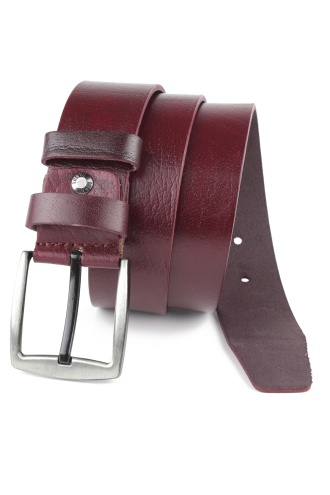 Hakiki 100% Deri Erkek Kemer Bordo 4,5 cm (12 Adet)