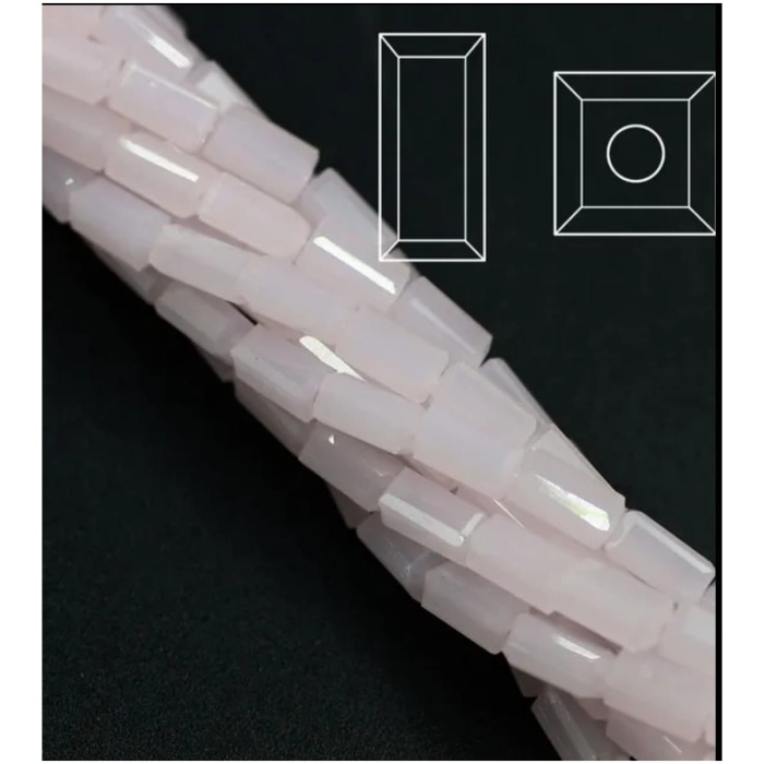 4,5mm x 2,5mm - Baget Kristal Boncuk - Kül Pembe