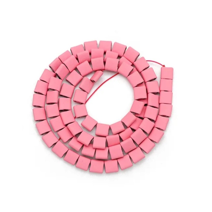 5mm x 5mm Kaplama Hematit Doğal Taş - Pembe