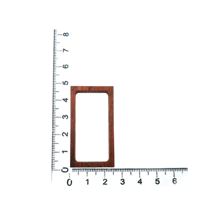 Ahşap Eskitme Kolye Ucu - Dikdörtgen Model