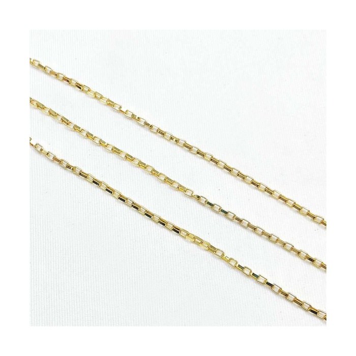 Takı Zinciri - Bileklik ve Kolye - 3 mm Gold