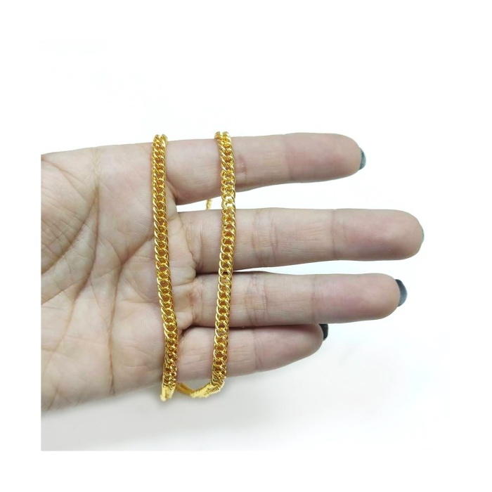 Takı Zinciri - Bileklik ve Kolye - 4.6 mm Gold