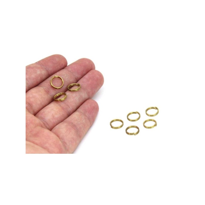 25 Gr/ 10 mm Gold - ÇİFT TURLU HALKA