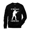 Tshirthane CSGO Hard Erkek Uzun Kollu Bisiklet Yaka Sweatshirt Sw