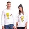 Tshirthane Romantik Robot  Sevgili Kombinleri Sweatshirt Kombini