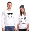 Tshirthane Smile Love Sevgili Kombinleri Sweatshirt Kombini