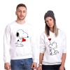 Tshirthane Snoopy Love Sevgili Kombinleri Sweatshirt Kombini