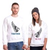 Tshirthane Together We Fly  Sevgili Kombinleri Sweatshirt Kombini