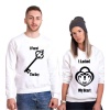 Tshirthane Heart Key Sevgili Kombinleri Sweatshirt Kombini