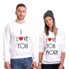 Tshirthane I Love You I Love More Sevgili Kombinleri Sweatshirt Kombini