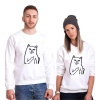 Tshirthane Kedi Kız Erkek Sevgili Kombinleri Sweatshirt Kombini