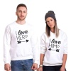 Tshirthane Love Her Love Him  Sevgili Kombinleri Sweatshirt Kombini