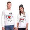 Tshirthane Mr. Mrs. Kalp Sevgili Kombinleri Sweatshirt Kombini