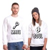 Tshirthane Soul Mate Anahtar Sevgili Kombinleri Sweatshirt Kombini