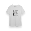 Rurouni Kenshin Black White Art Beyaz Kısa kol Erkek Tshirt