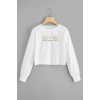 Coffe Coordinate Crop Sweatshirt