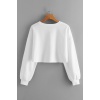 Coffe Coordinate Crop Sweatshirt