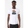 Dragon Ball Z Anime Goku Racer Beyaz Erkek Bisikletyaka Tshirt