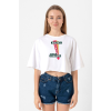 Fargo Ralphs Corner Diner Beyaz Kadın Crop Tshirt