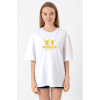 Gen V Godolkin University Logo Beyaz Kadın Oversize Tshirt