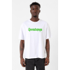 Goosebumps Lettern Beyaz Erkek Oversize Tshirt