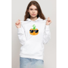 Cool Pumpkin Beyaz Kadın 3ip Kapşonlu Sweatshirt