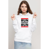 Forrest Gump Run Forrest Run Beyaz Kadın 3ip Kapşonlu Sweatshirt