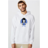 Gintama Anime Kotaro Minimal Beyaz Erkek 3ip Kapşonlu  Sweatshirt