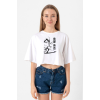 Great Teacher Anime Poster Beyaz Kadın Crop Tshirt