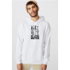 Horror Knifes No Live Matter Beyaz Erkek 3ip Kapşonlu  Sweatshirt