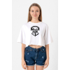 HP Hogwarts Beyaz Kadın Crop Tshirt