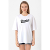 Riverdale Bronx New York City Beyaz Kadın Oversize Tshirt