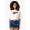 Riverdale Bronx New York City Beyaz Kırçıllı Kadın Crop Tshirt