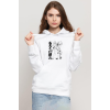 Rurouni Kenshin Black White Art Beyaz Kadın 3ip Kapşonlu Sweatshirt