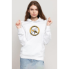 Wiskayok Yellowjackets Logo Beyaz Kadın 3ip Kapşonlu Sweatshirt