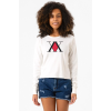 Hunter x Hunter Anime Logo Ekstra Uzunkol Sweatshirt Ekru