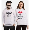 Tshirthane Mr. Mrs. Right.  Sevgili Kombinleri Kapüşonlu Çift Kombini