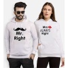 Tshirthane Mr. Mrs. Fare  Sevgili Kombinleri Kapüşonlu Çift Kombini