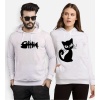 Tshirthane Kedi Ve Balık Cat Fish Sevgili Kombinleri Kapüşonlu Çift Kombini