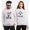 Tshirthane Devil Angel Sevgili Kombinleri Kapüşonlu Çift Kombini