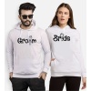 Tshirthane Bride Groom Sevgili Kombinleri Kapüşonlu Çift Kombini