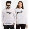 Tshirthane Beast Beauty  Sevgili Kombinleri Kapüşonlu Çift Kombini